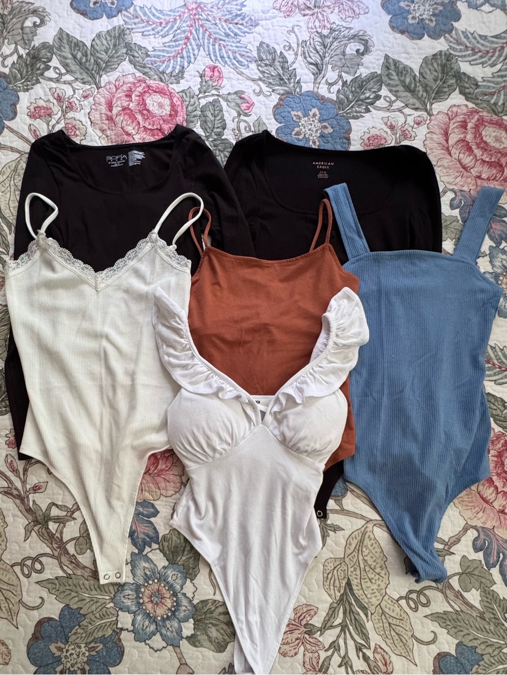 6-Mixed Small Bodysuit Bundle-American Eagle, Madden NYC and Sophia Vergara